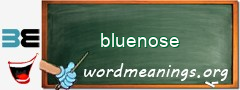 WordMeaning blackboard for bluenose